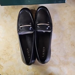 LAUREN Ralph Lauren Black Calf Leather  Loafers
